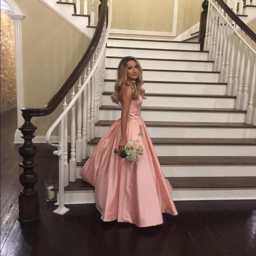 Light pink Sherri Hill prom/homecoming dress sz 00 - Picture 5 of 6